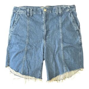 Madewell denim cutoff shorts.